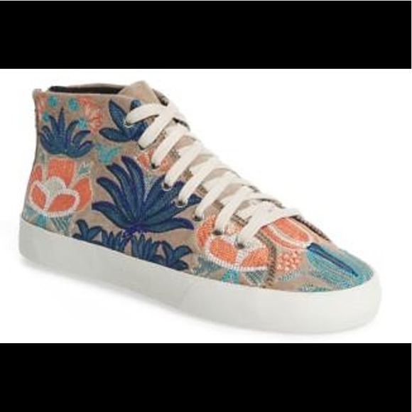 🌸 Rebecca Minkoff Zaina NIB Embroidered Sneakers - Picture 4 of 8